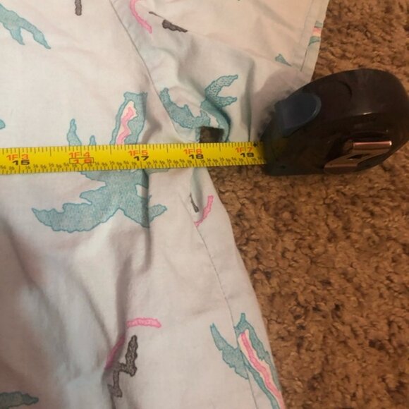 Vintage Tropical Palm AOP Beach Vacation Button Down Shirt 100% Cotton sz6 *FLAW - Picture 8 of 10